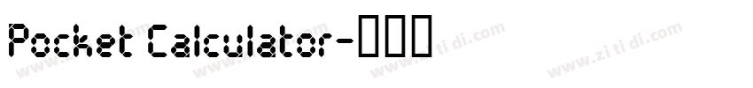 Pocket Calculator字体转换